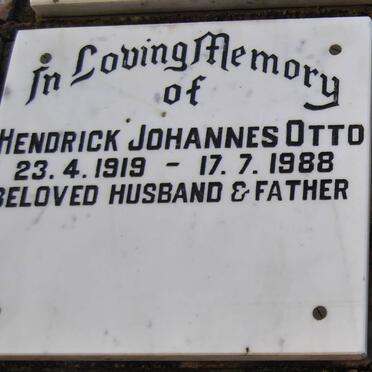 OTTO Hendrick Johannes 1919-1988