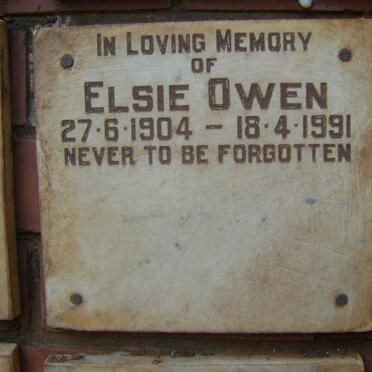 OWEN Elsie 1904-1991