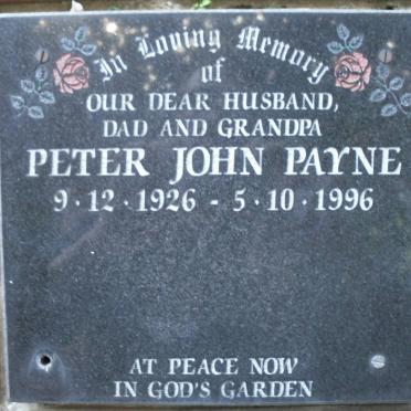 PAYNE Peter John 1926-1996