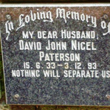 PATERSON David John Nigel 1933-1993