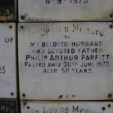 PARFITT Philip Arthur -1973