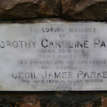 PARKER Cecil James -1976 &amp; Dorothy Caroline -1971