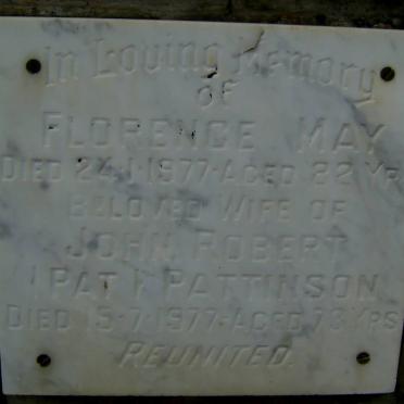 PATTINSON John Robert -1977 &amp; Florence May -1977