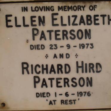 PATERSON Richard Hird -1976 &amp; Ellen Elizabeth -1973