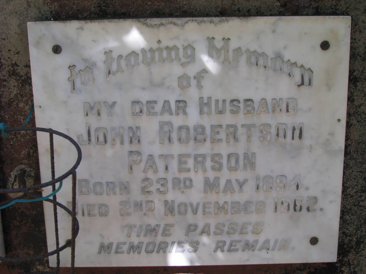 PATERSON John Robertson 1894-1962