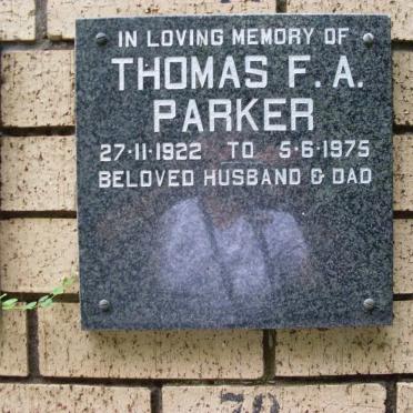 PARKER Thomas F.A. 1922-1975