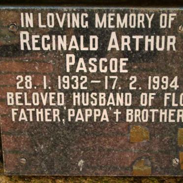PASCOE Reginald Arthur 1932-1994