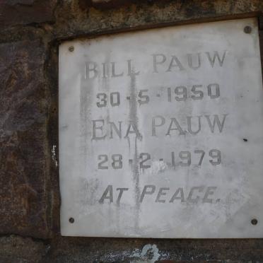 PAUW Bill -1950 &amp; Ena -1979