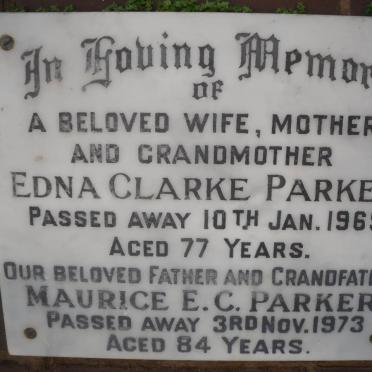 PARKER Maurice E.C. -1973 &amp; Edna Clarke -1969