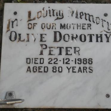 PETER Olive Dorothy -1988