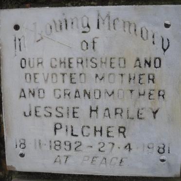 PILCHER Jessie Harley 1892-1981
