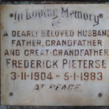 PIETERSE Frederick 1904-1983