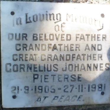 PIETERSE Cornelius Johannes 1905-1981