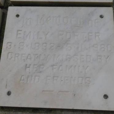 PORTER Emily 1893-1980