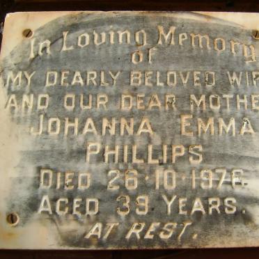 PHILLIPS Johanna Emma -1976