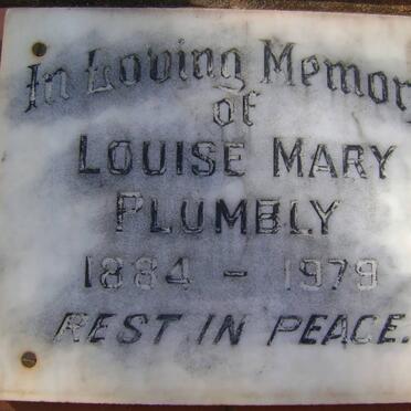 PLUMBLY Louise Mary 1884-1979