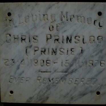 PRINSLOO Chris 1906-1976