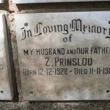 PRINSLOO Z. 1928-1985