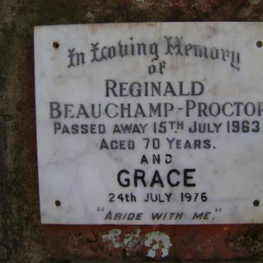 PROCTOR Reginald, Beauchamp -1963 &amp; Grace -1976