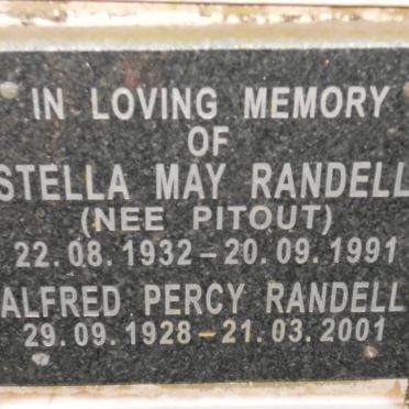 RANDELL Alfred Percy 1928-2001 &amp; Stella May PITOUT 1932-1991