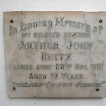 REITZ Arthur John -1961