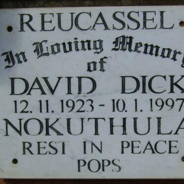 REUCASSEL David Dick Nokuthula 1923-1997