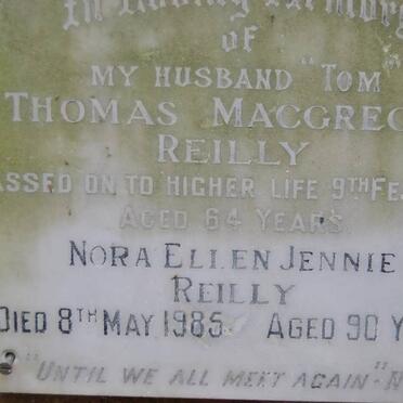 REILLY Thomas MacGregor -1960 &amp; Nora Ellen Jennie -1985