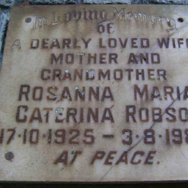ROBSON Rosanna Maria Caterina 1925-1983
