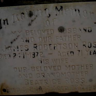 ROSS James Robertson -1972 Beatrice -1977