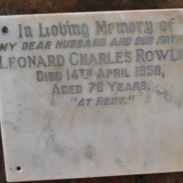 ROWLES Leonard Charles -1958