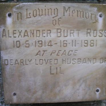 ROSS Alexander Burt 1914-1981