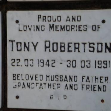 ROBERTSON Tony 1942-1991