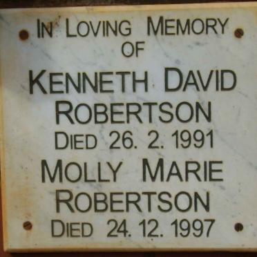 ROBERTSON Kenneth David -1991 &amp; Molly Marie -1997