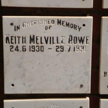 ROWE Keith Melville 1930-1991