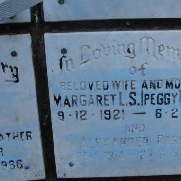 ROSS Alexander 1914-1993 &amp; Margaret L.S. 1921-1988