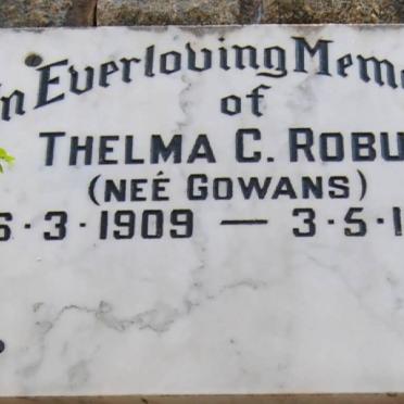 ROBUS Thelma C. nee GOWANS 1909-1988