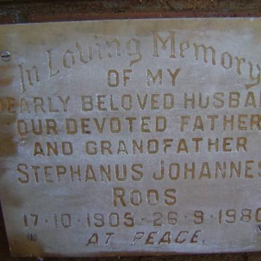 ROOS Stephanus Johannes 1905-1980