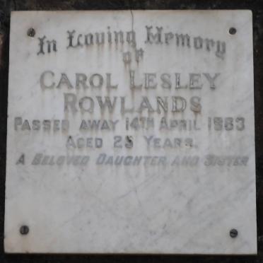 ROWLANDS Carol Lesley 1963