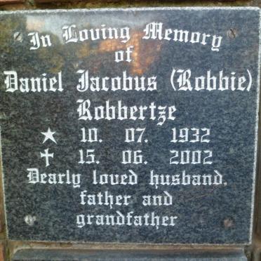 ROBBERTZE Daniel Jacobus 1932-2002