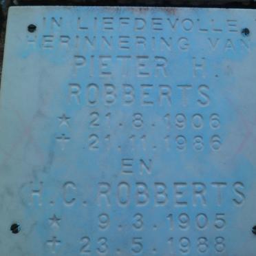 ROBBERTS Pieter H. 1906-1986 :: ROBBERTS H.C. 1905-1988