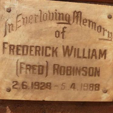 ROBINSON Frederick William 1928-1988
