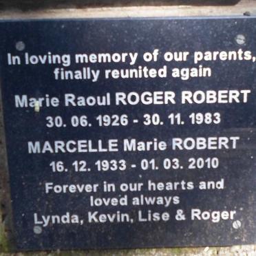 ROBERT Marie Raoul Roger 1926-1983 &amp; Marcelle Marie 1933-2010