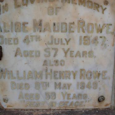 ROWE William Henry -1949 &amp; Alice Maude -1947