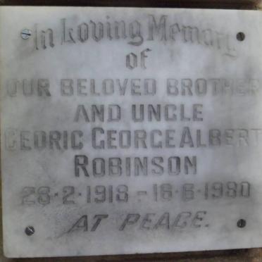 ROBINSON Cedric George Albert 1918-1980