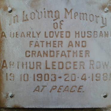 ROWE Arthur Ledger 1903-1981