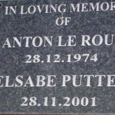 ROUX Anton, le -1974 :: PUTTER Elsabe -2001