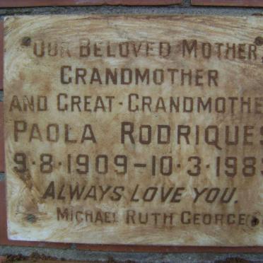 RODRIQUES Paola 1909-1983