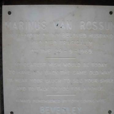 ROSSUM Marinus, van -1969