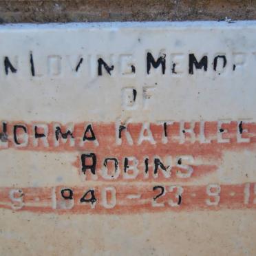 ROBINS Norma Kathleen 1940-1988