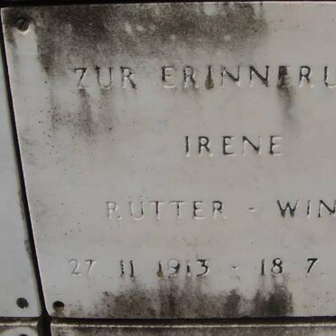 RUTTER-WIND Irene 1913-1971